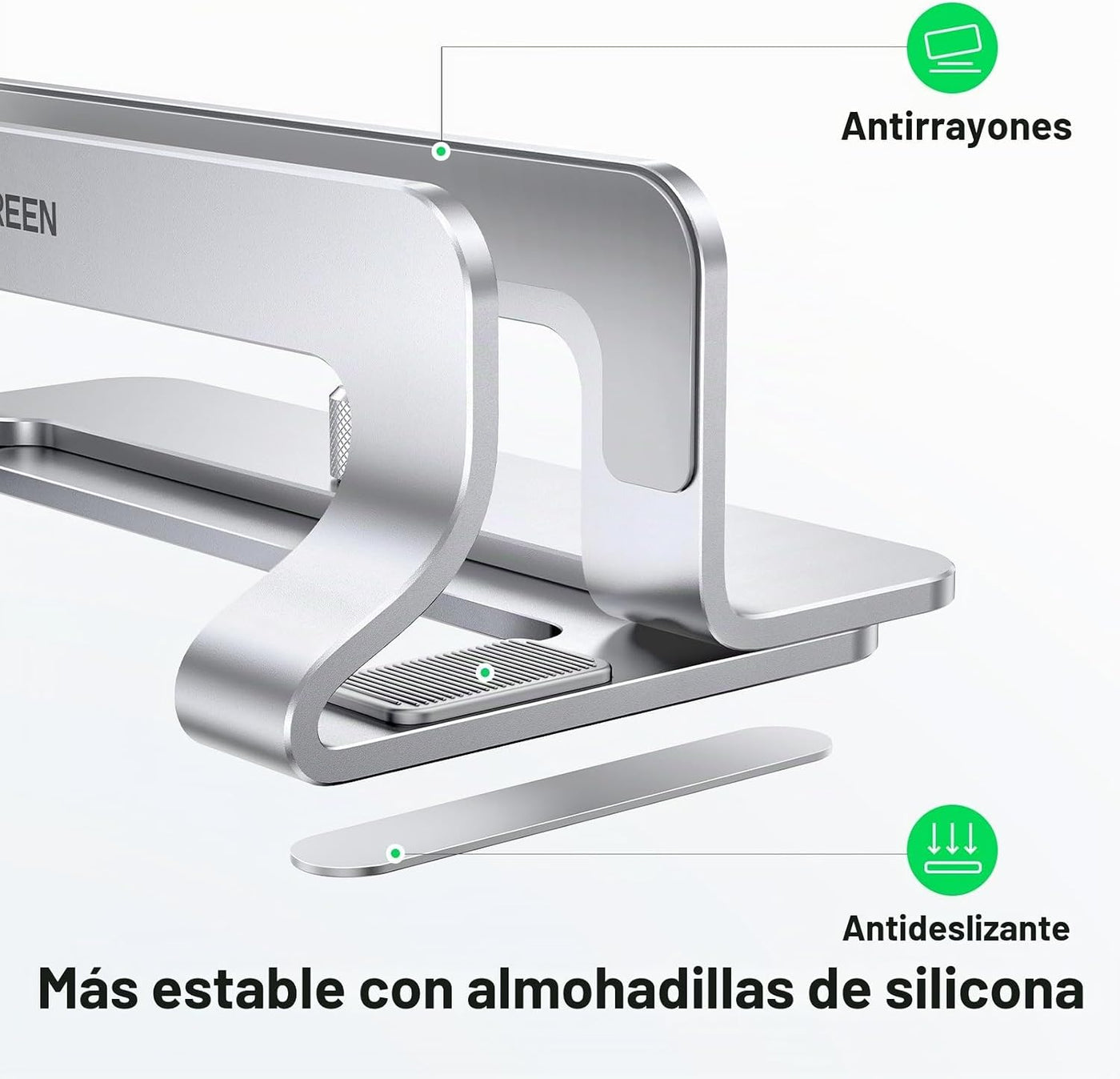 UGREEN Soporte vertical para computadora portátil para escritorio,...