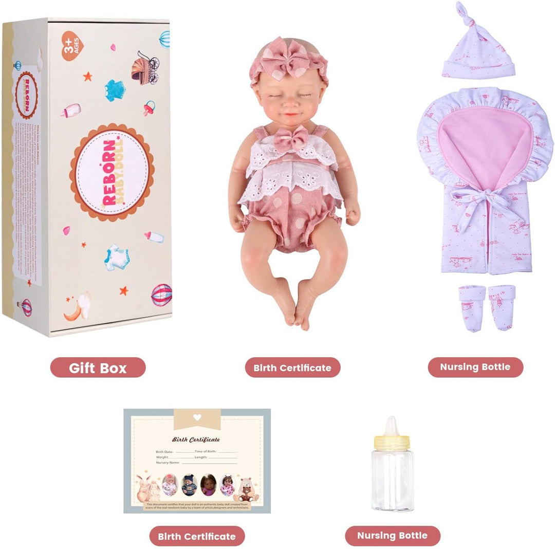 BABESIDE Muñecas de bebé recién nacidas de silicona de cuerpo compl...