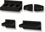 C&T - Juego de estante magnético para caja de herramientas de 4 piezas, bandeja y soporte, juego de bandeja magnética para caja de herramientas, caja de herramientas para almacenamiento en estante