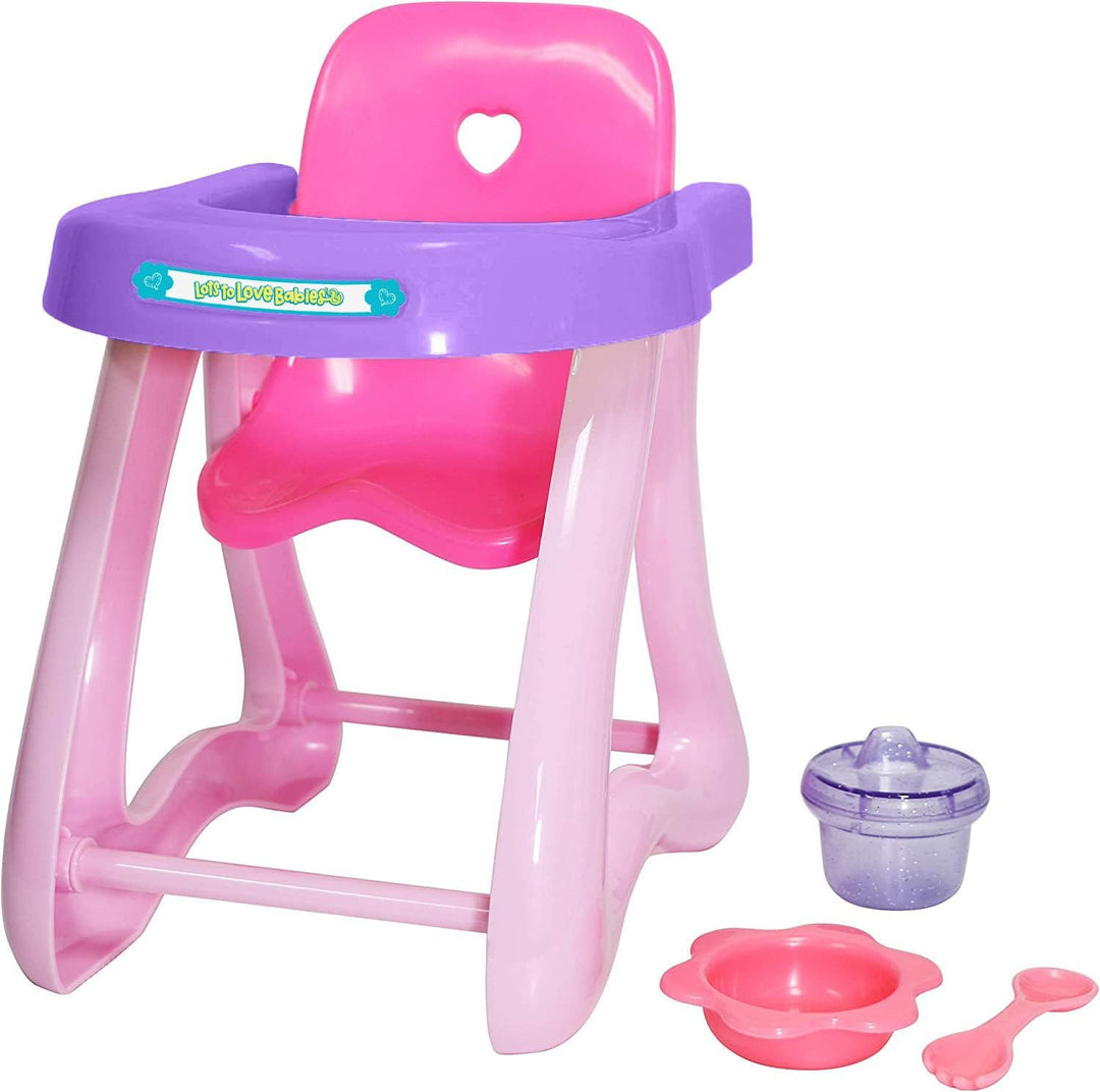 JC Toys Paquete de accesorios de lujo para muñecas | Silla alta, cu...