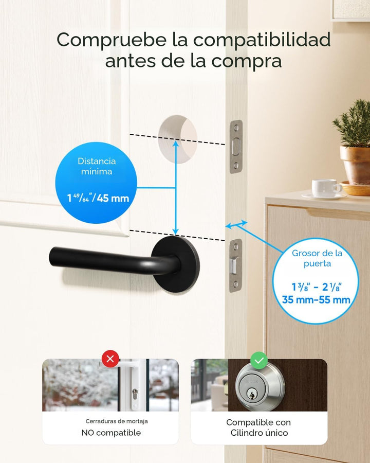 eufy Security Smart Lock C220, cerradura inteligente de puerta sin...