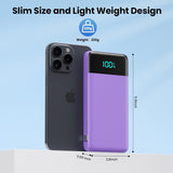 Cargador portátil para iPhone, 13800 mAh, banco de energía delgado...
