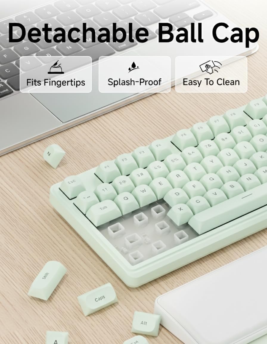 EWEADN C98 Combo de teclado y mouse con cable, teclados ergonómicos...