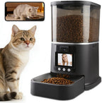 Alimentador automático para gatos con cámara de video bidireccional