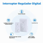 Lámpara Regulador de intensidad enchufable, enchufe inalámbrico con control remoto, interruptor de luz digital para lámpara compatible con Alexa, para luces LED/CFL regulables e incandescentes/halógenas