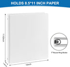 Paquete de 36 carpetas duraderas de 3 anillos de 1 pulgada, paquete de 36 carpetas transparentes a granel de tres anillos sin PVC, se ajustan a 8.5 x 11 pulgadas para suministros escolares u de