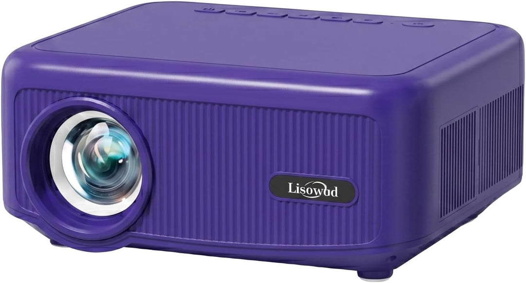 Soporte ajustable de 360°: proyector con WiFi y Bluetooth, Lisowod...