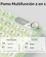 EWEADN V102 - Teclados inalámbricos, teclado para juegos de 98 tecl...