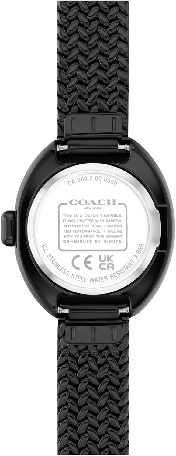 Reloj Coach para mujer Sammy 2H de cuarzo, caja ovalada pequeña de 22,5 mm, brazalete de malla de acero inoxidable, moda premium, uso diario - Regalo para ella