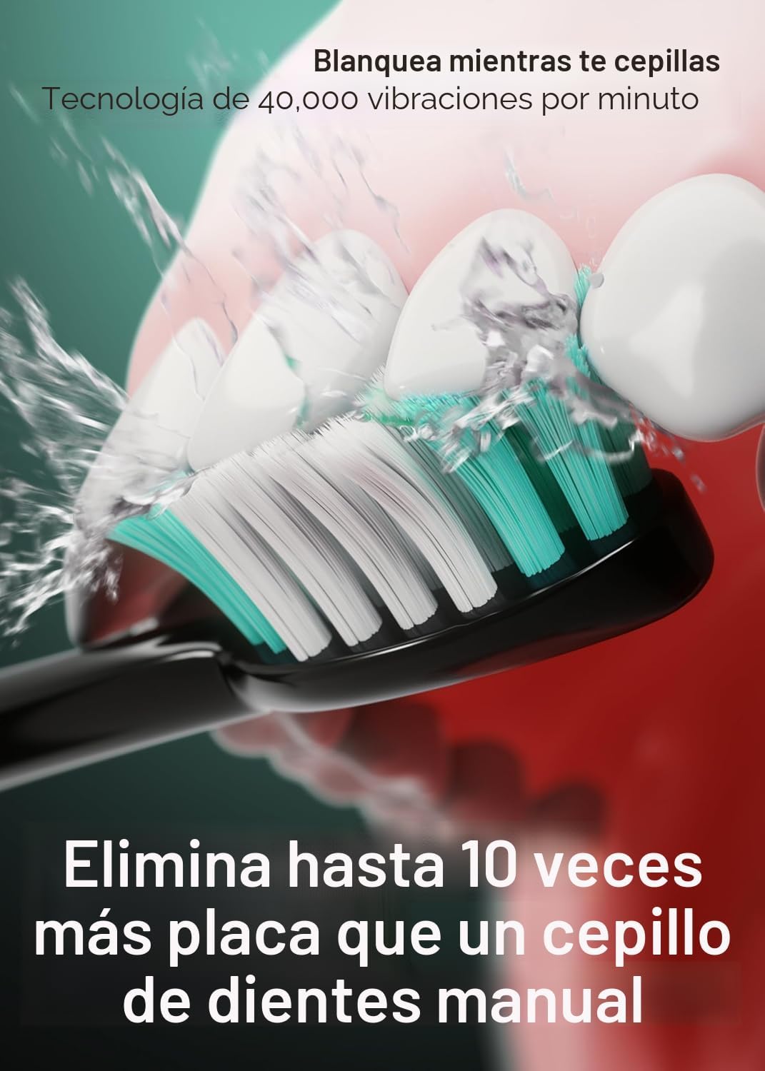 Cepillo de dientes AquaSonic Black Series, ultrablanqueador, 8 cabe...