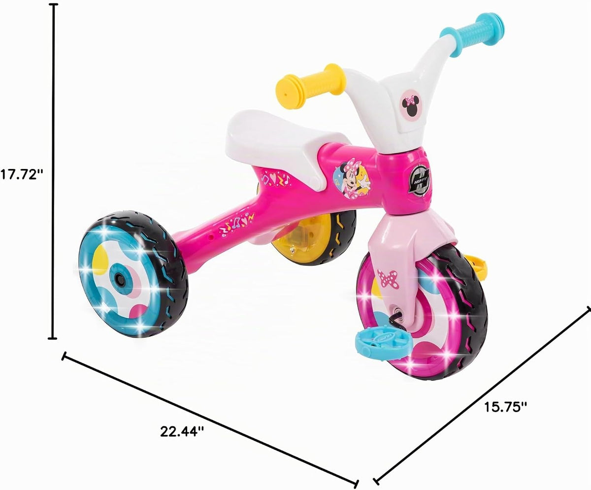 Huffy Disney Minnie Mouse - Triciclo de luz con ruedas LED, a partir de 1.5 años