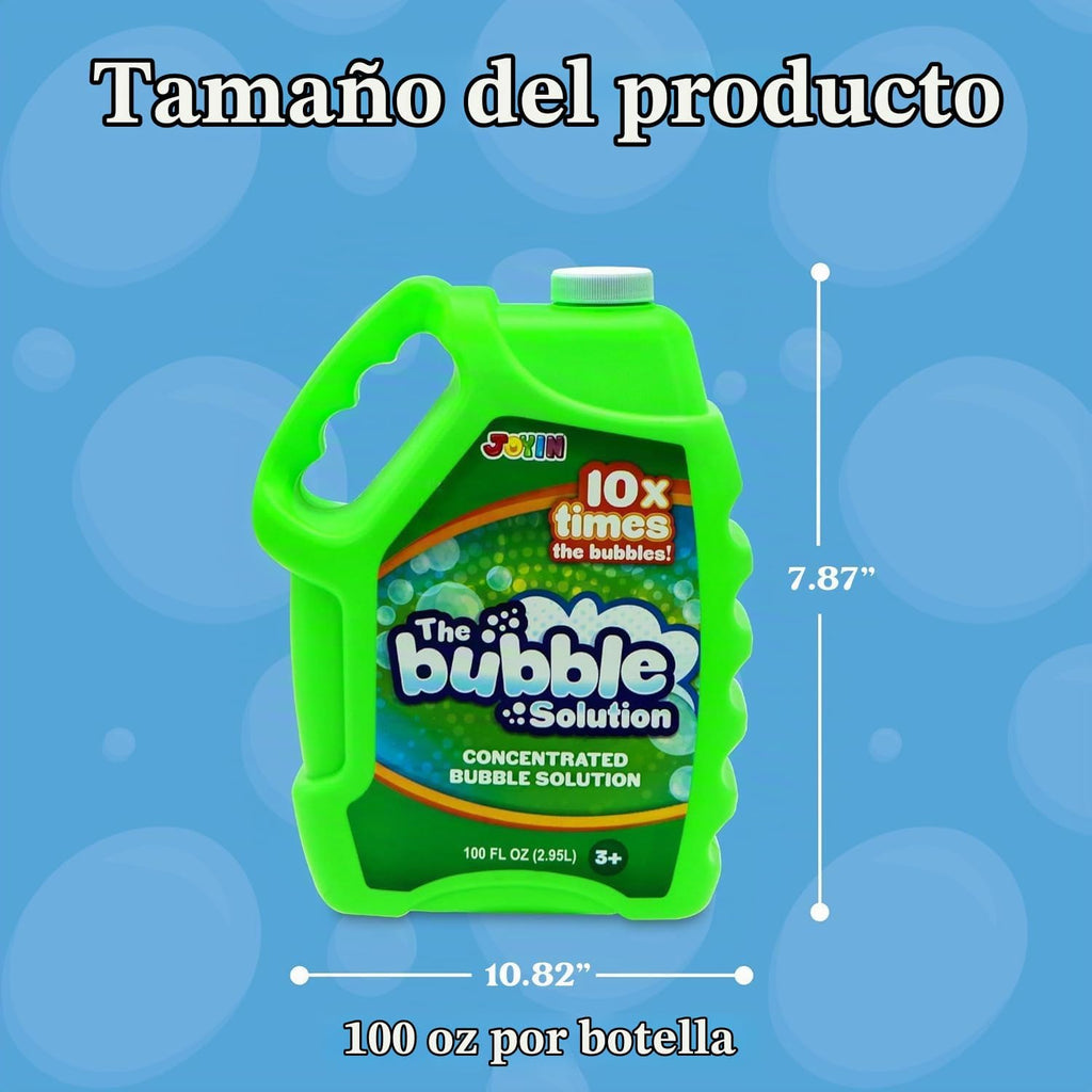 JOYIN Solución concentrada de burbujas de 100 onzas (hasta 8 galones) para fiestas grandes en celebraciones de verano, recuerdo de fiesta, juguete de verano de burbujas, premios de aula, Pascua (verde)