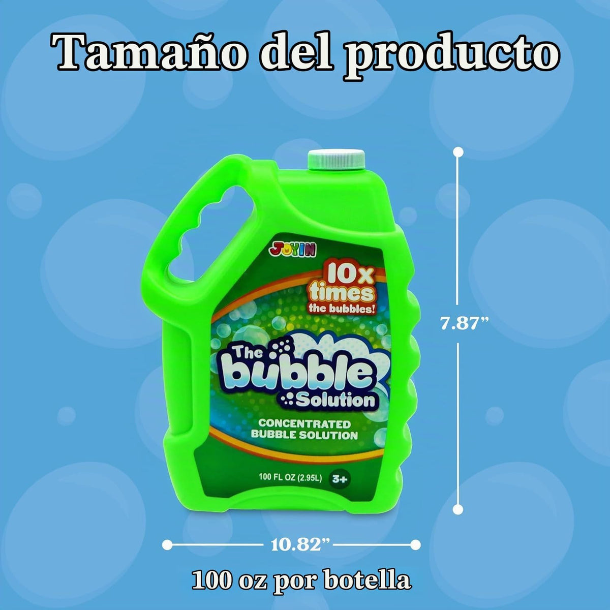 JOYIN Solución concentrada de burbujas de 100 onzas (hasta 8 galones) para fiestas grandes en celebraciones de verano, recuerdo de fiesta, juguete de verano de burbujas, premios de aula, Pascua (verde)