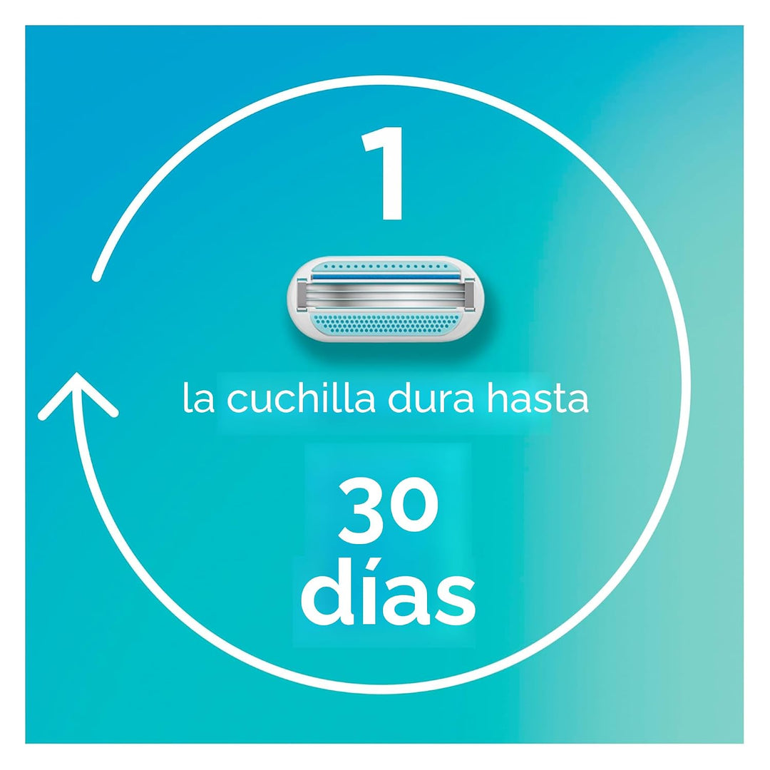 Gillette Venus Smooth Recambios de cuchillas de afeitar para mujer,...