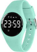 Relojes para niños y niñas, reloj deportivo digital con contador de pasos, podómetro, alarma de vibración, sin aplicación, impermeable, rastreador de fitness, reloj para niños, niñas, adolescentes