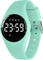 Relojes para niños y niñas, reloj deportivo digital con contador de pasos, podómetro, alarma de vibración, sin aplicación, impermeable, rastreador de fitness, reloj para niños, niñas, adolescentes