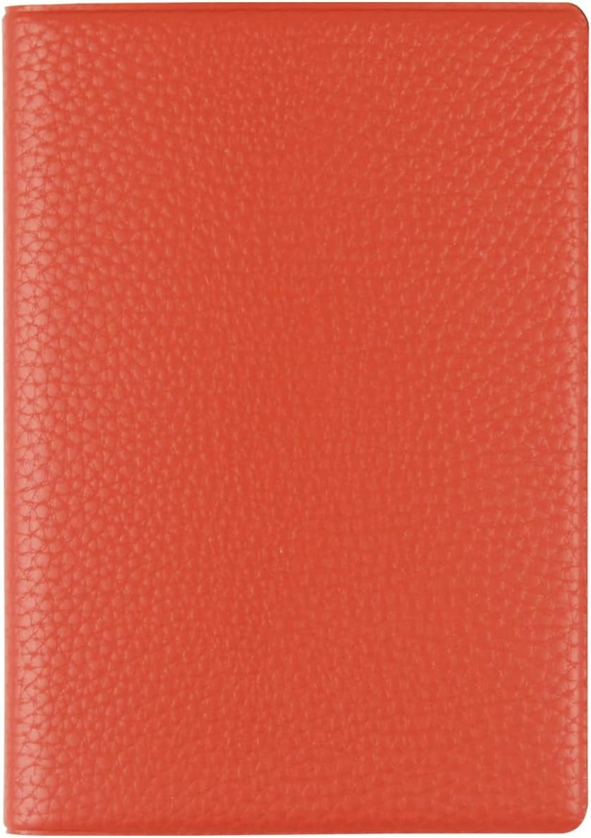 Fenice Funda clásica para pasaporte, funda tipo cartera para viajes, esencial, bloqueo RFID, piel vegana, impermeable, Naranja