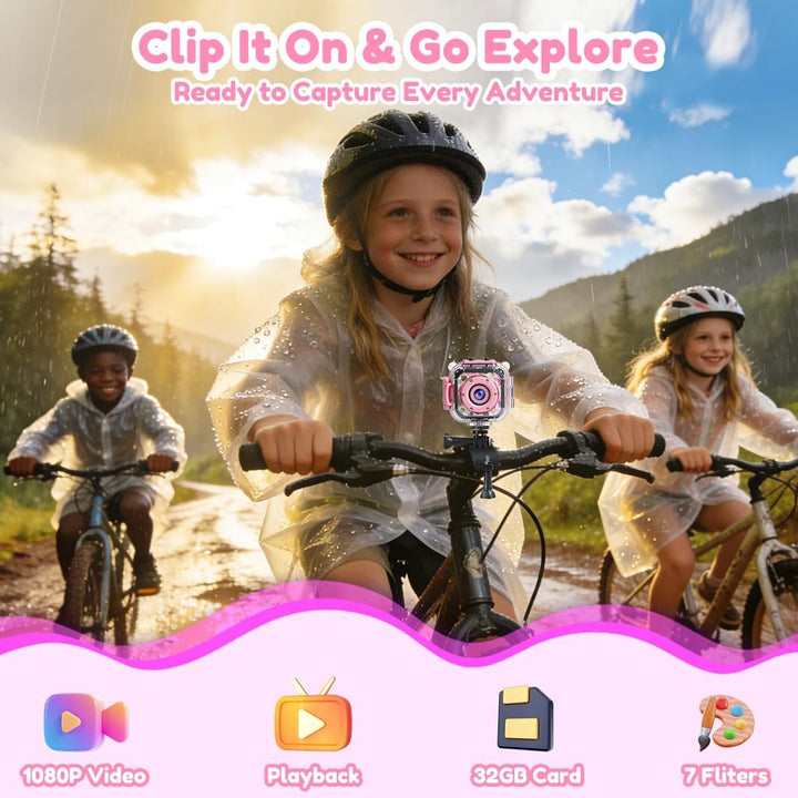 PROGRACE Cámara para niños impermeable - Cámaras de video digitales...