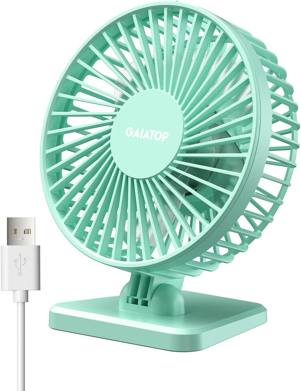 Gaiatop - Ventilador de escritorio USB, pequeño pero potente, perso...