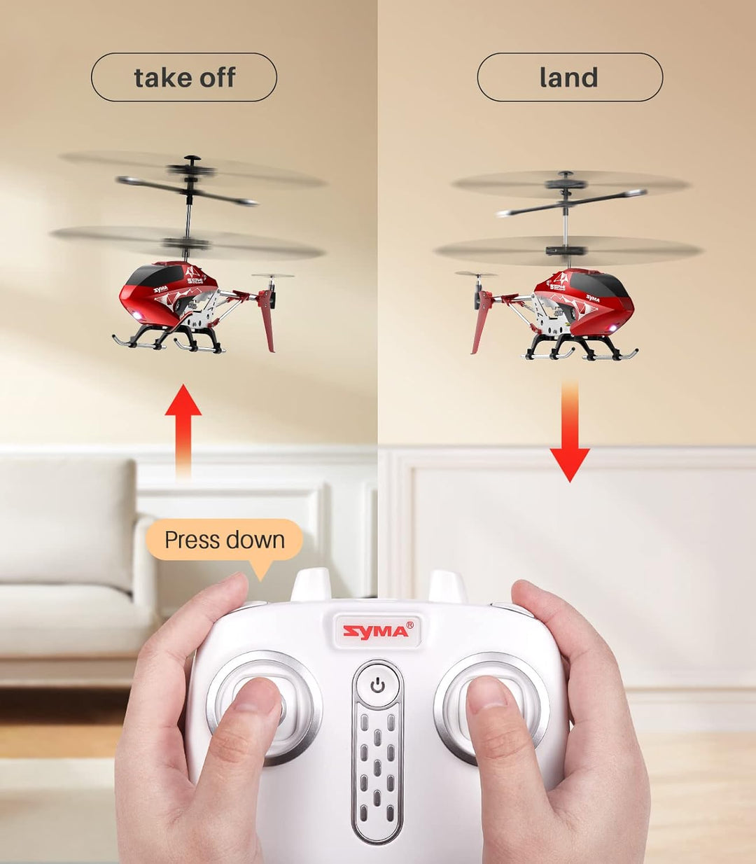 SYMA S107H-E Helicóptero RC para niños de 8 a 12 años, helicóptero...