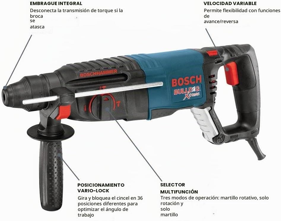BOSCH 11255VSR Bulldog Xtreme SDS-Plus Martillo giratorio