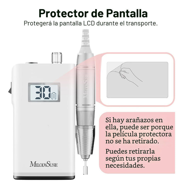 MelodySusie Taladro de uñas inalámbrico de nivel de entrada con cli...