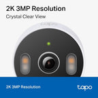 Tapo - Cámara de seguridad 2K 3MP para interiores\/exteriores - Det...