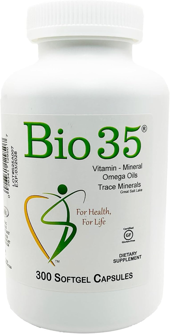 Bio35 \/ 300 sg Multivitamínico diario original, sin gluten, para h...