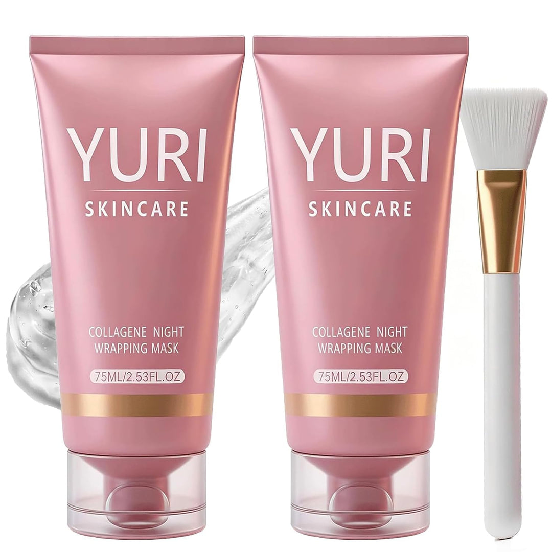 Yuri Skincare Máscara de colágeno, máscara de envoltura nocturna de...