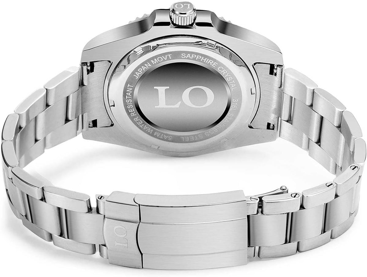 LO Reloj Oyster para hombre, cronógrafo analógico, de cuarzo, acero inoxidable, impermeable, cristal de zafiro, regalo de lujo, simple y casual
