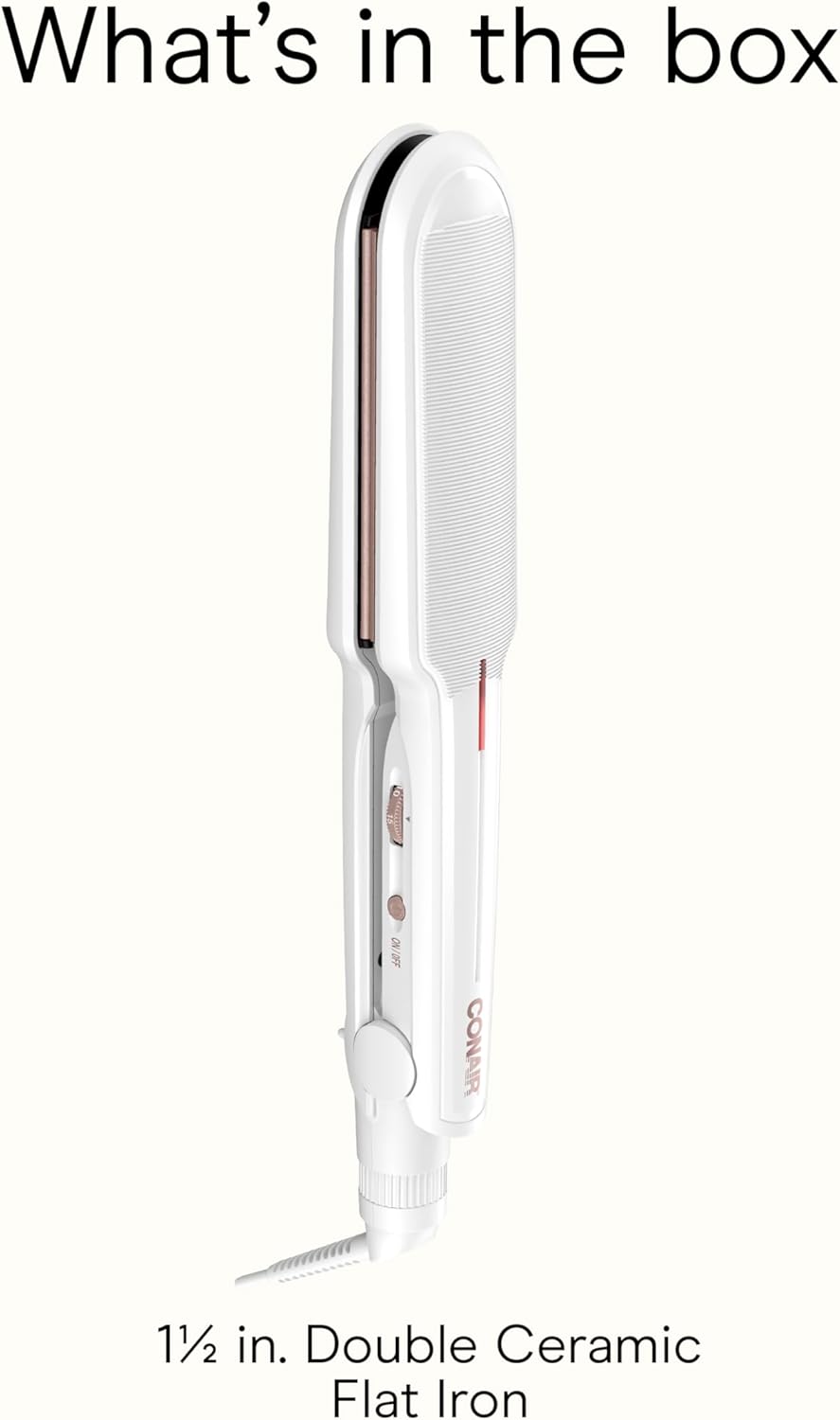 Conair - Plancha de cerámica doble, plancha plana de 1½ pulgadas, 5...