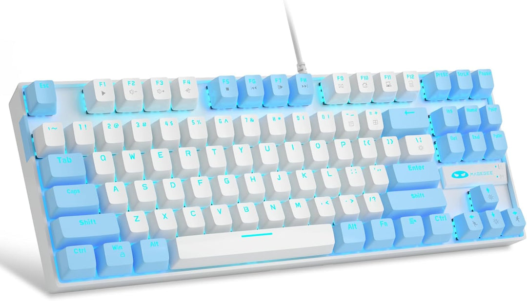 MageGee Teclado mecánico 75% para juegos, interruptor rojo, retroil...