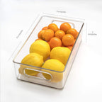 Contenedores organizadores apilables para refrigerador, paquete de 6 contenedores organizadores de cocina transparentes con asas y 20 bolsas de plástico para despensa, armarios, estantes, cajones,