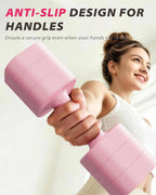 Juego de 2 mancuernas ajustables, pesas para hombres y mujeres en casa, mango antideslizante, juego de mancuernas 3 en 1, 2 libras, 3 libras, 5 libras, 10 libras, 15 libras, 20 libras, para