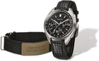 Bulova Serie Archive Lunar Pilot para Hombre - Conjunto de Reloj Cronógrafo de Cuarzo de Alto Rendimiento de 6 Manecillas, Acero Inoxidable y Correa de Nailon Negro, Cristal de Zafiro Estilo: 96B251