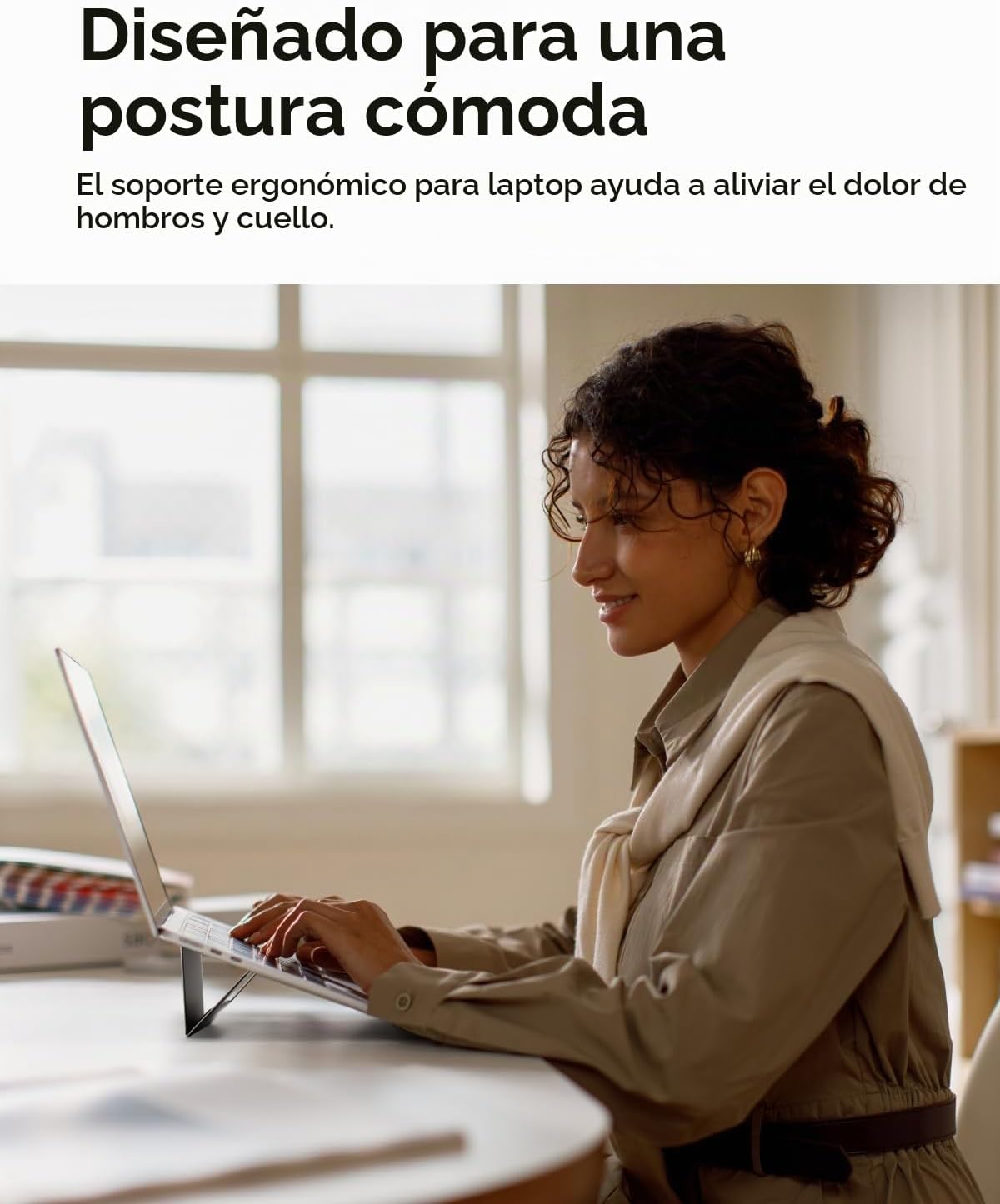 Soporte adhesivo para laptop MOFT Airflow, elevador delgado y portátil para trabajo
