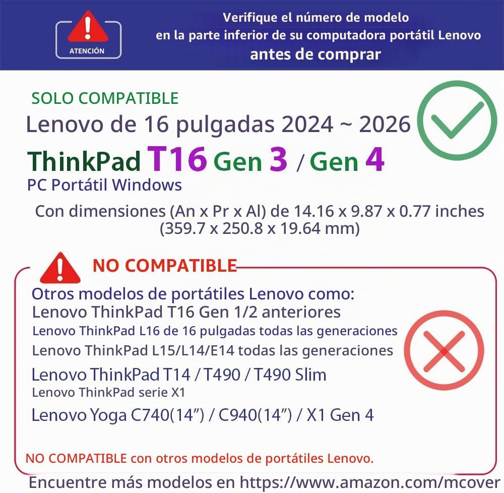 mCover Funda solo compatible con computadoras portátiles Windows 20...