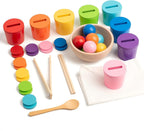 Juguete sensorial Montessori de madera para clasificar el color de los