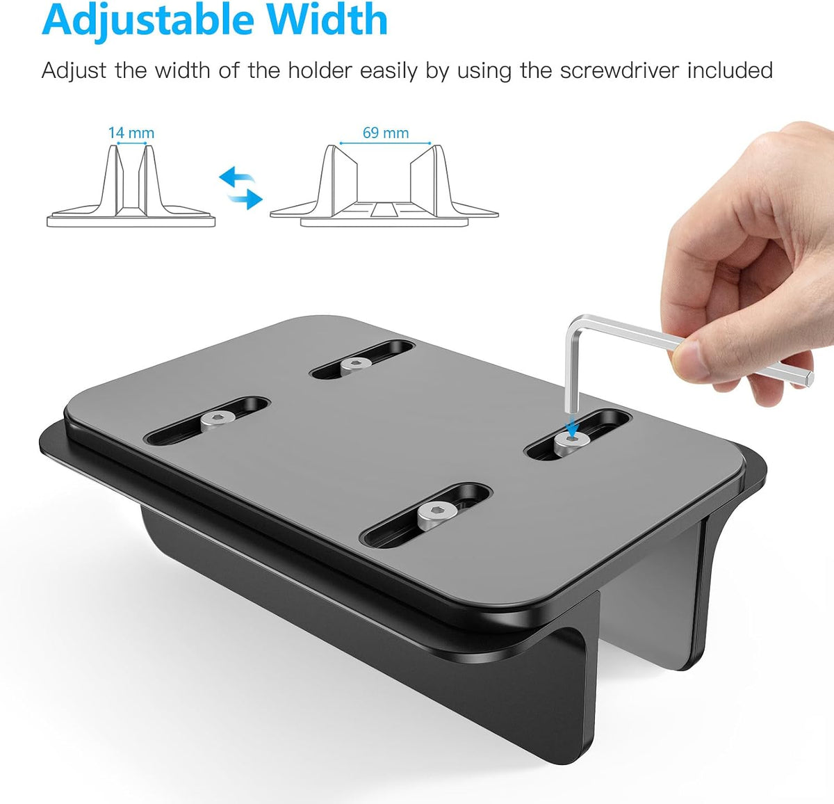 OMOTON Soporte vertical para laptop, base ajustable para MacBook, n...