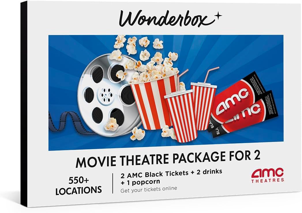 Wonderbox - Noche de cine AMC para 2 personas: 2 boletos, 2 bebidas y palomitas