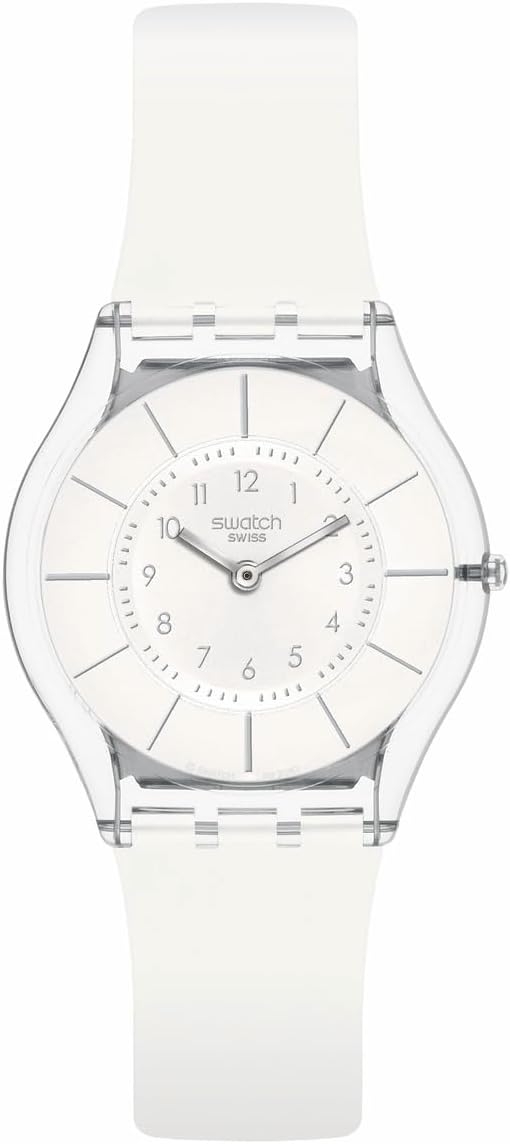 Swatch Piel Classic Biosourced Reloj Unisex Casual Plástico Blanco Cuarzo Impermeable Blanco Clase