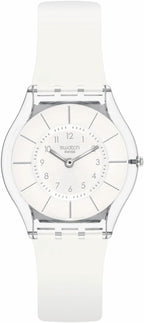 Swatch Piel Classic Biosourced Reloj Unisex Casual Plástico Blanco Cuarzo Impermeable Blanco Clase