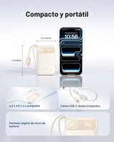 Baseus Cargador portátil compacto de 20000 mAh de 45 W, banco de en...