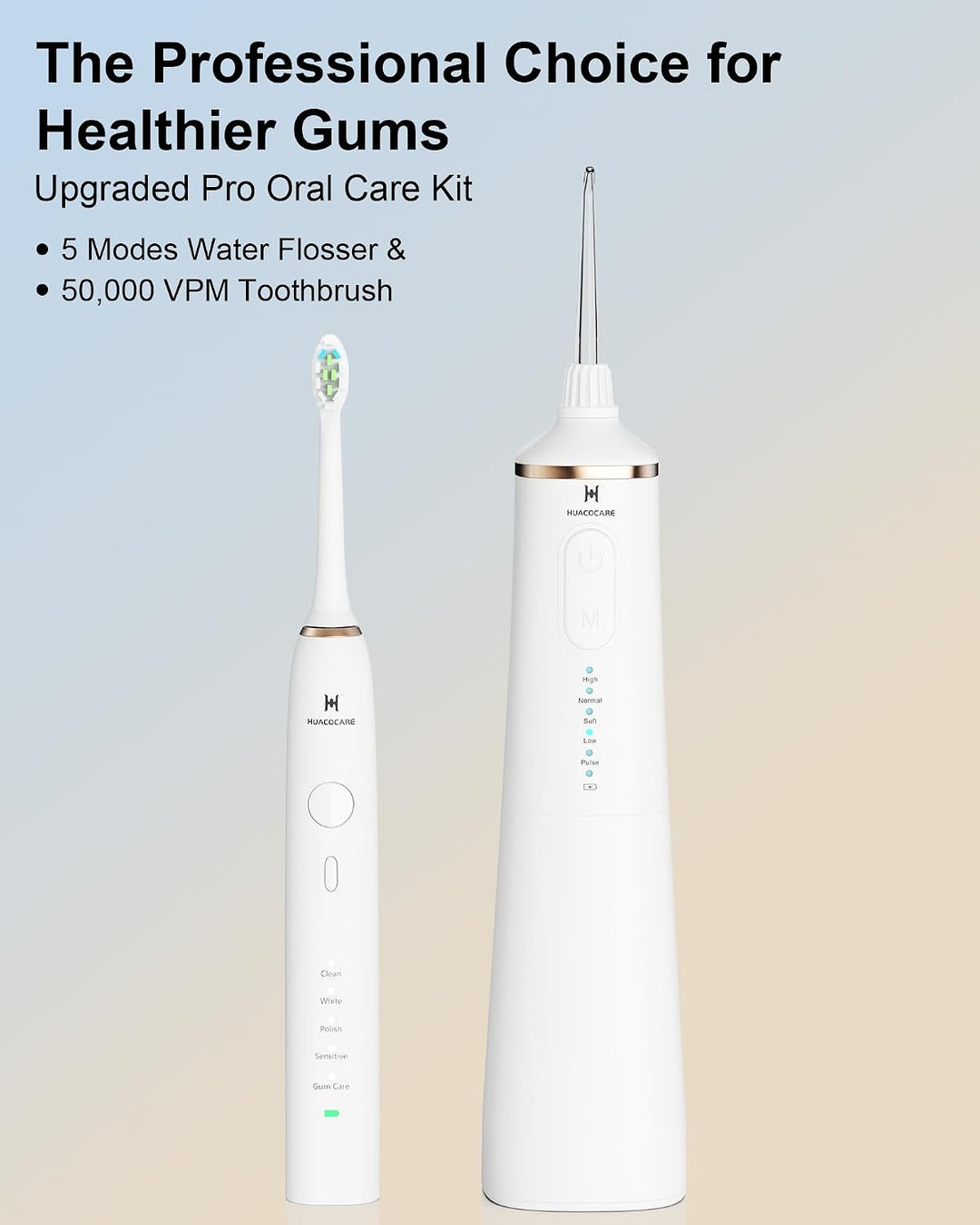 Kit de Cuidado Dental Pro Mejorado: Hilo Dental de Agua de 5 Modos...