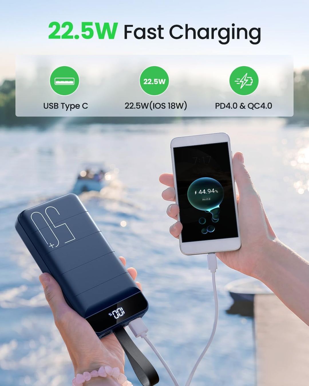 DAOLOT Cargador Portátil Banco de Energía 50000mAh Carga Rápida 22....