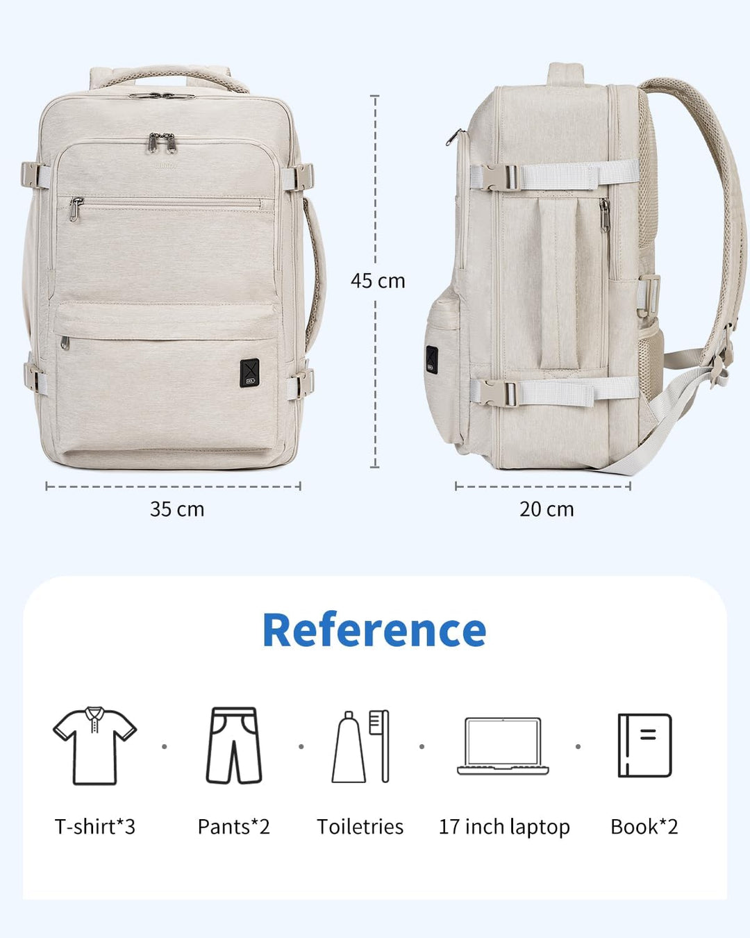 WANDF Mochila de viaje para Spirit Airlines bolsa de artículos pers...