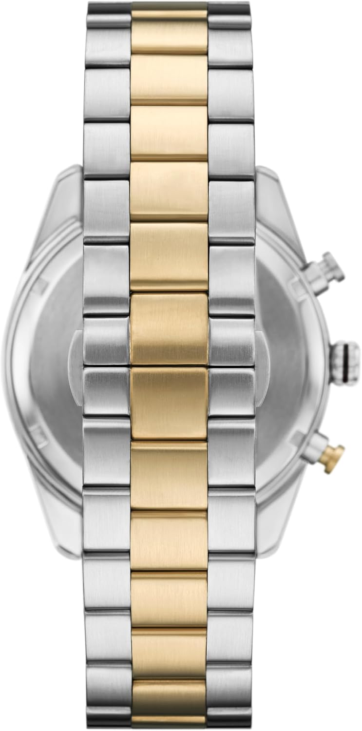 Emporio Armani Reloj cronógrafo para hombre con correa de acero inoxidable o cuero; reloj de vestir para hombre