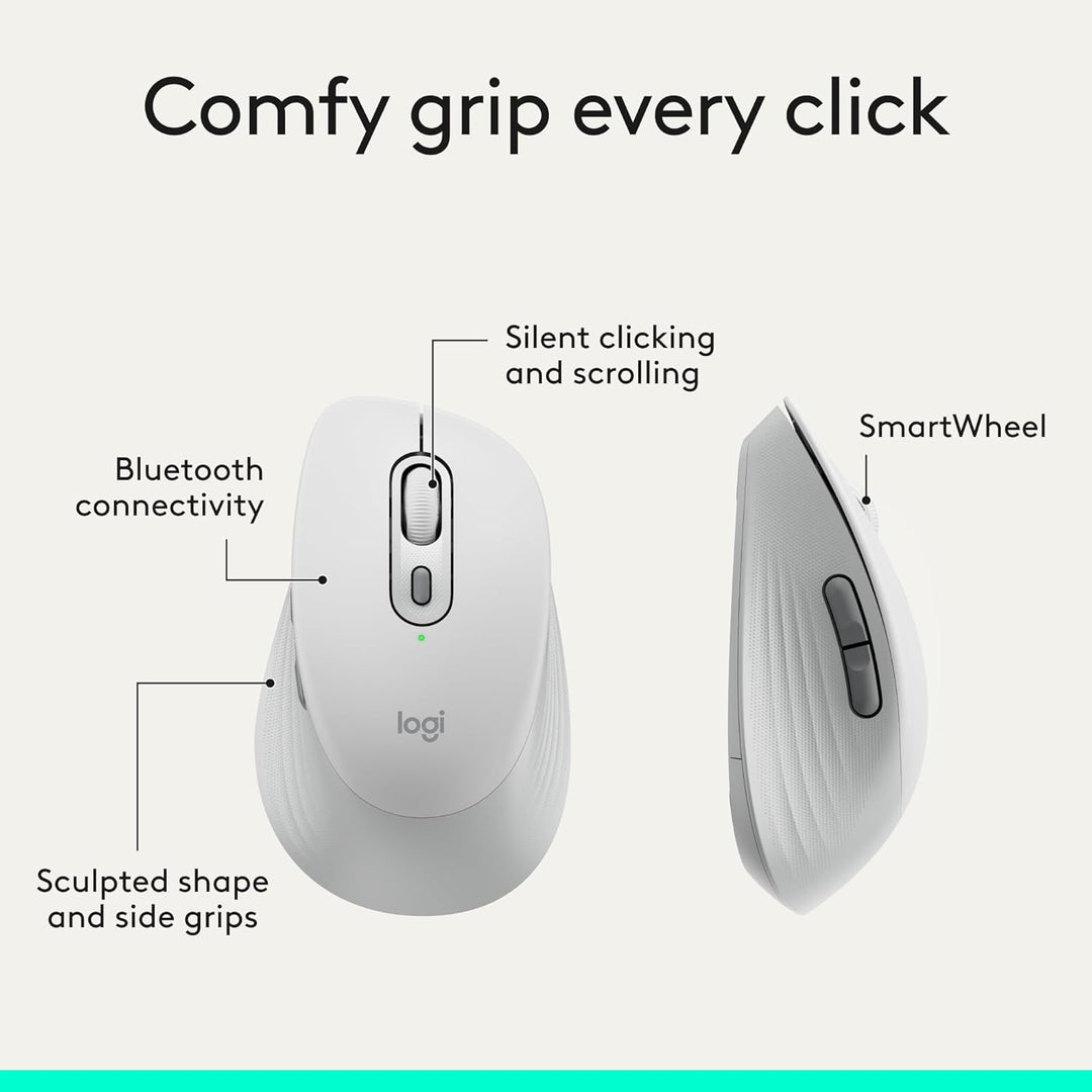 Logitech Signature Comfort M840 L - Ratón inalámbrico Bluetooth con...