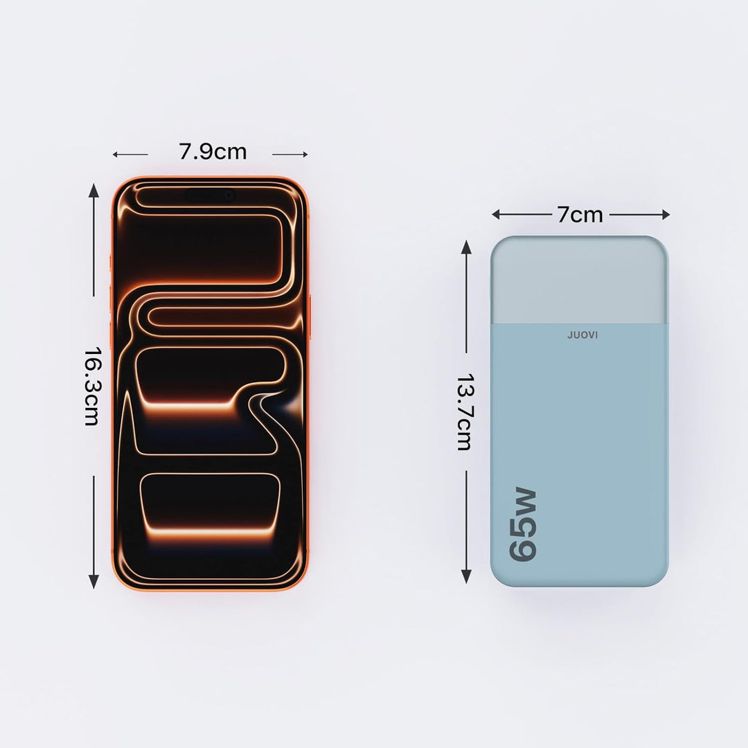 JUOVI Cargador portátil de 65 W, banco de energía de 20000 mAh, com...