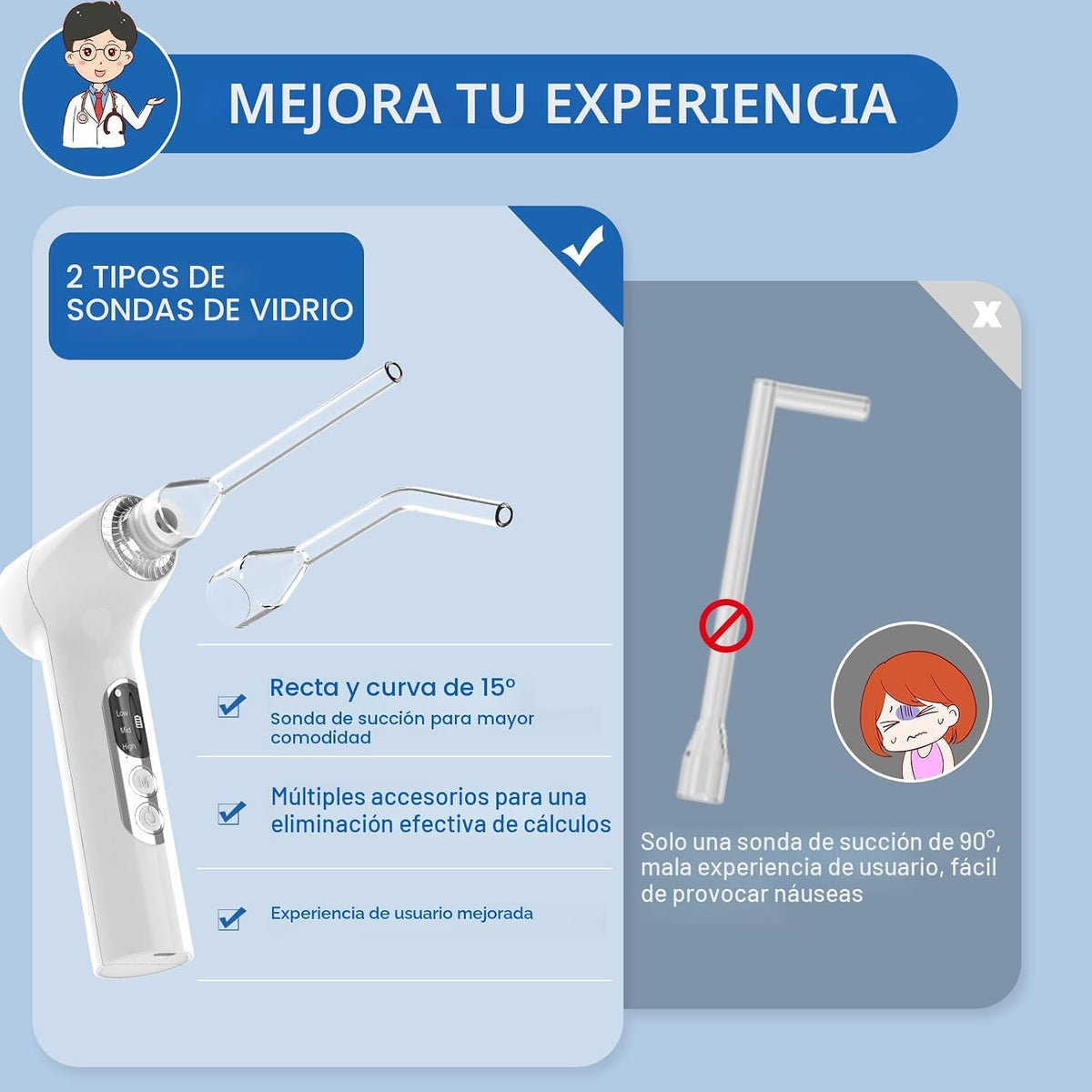 Sinkawa Removedor electrónico de piedras amígdalas mejorado, kit de...
